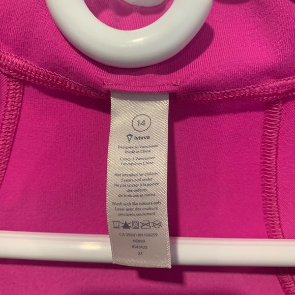 Ivivva girls, size 14, zip up jacket/sweater, pink - Picture 5 of 9